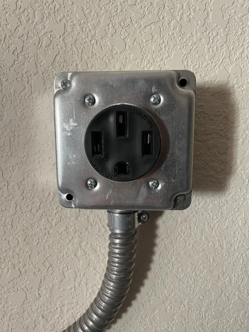 NEMA 14-50 outlet installed for Electrical Panel Upgrade in Pleasure Point